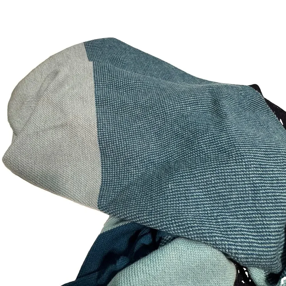 Smartwool Snowline Point Stripe Scarf deep marlin Blue Long Merino Wool Blend